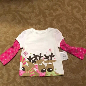 J. khaki cute reindeer shirt NWT